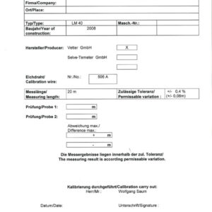 Калибровка измерительных машин HK/HD/KDM/KLM/MZ